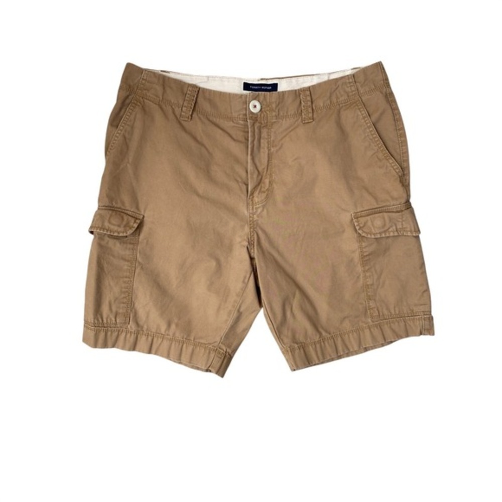 Tommy Hilfiger Cargo Shorts Men Size 34 Tan Gorpcore Utility Streetwear Festival